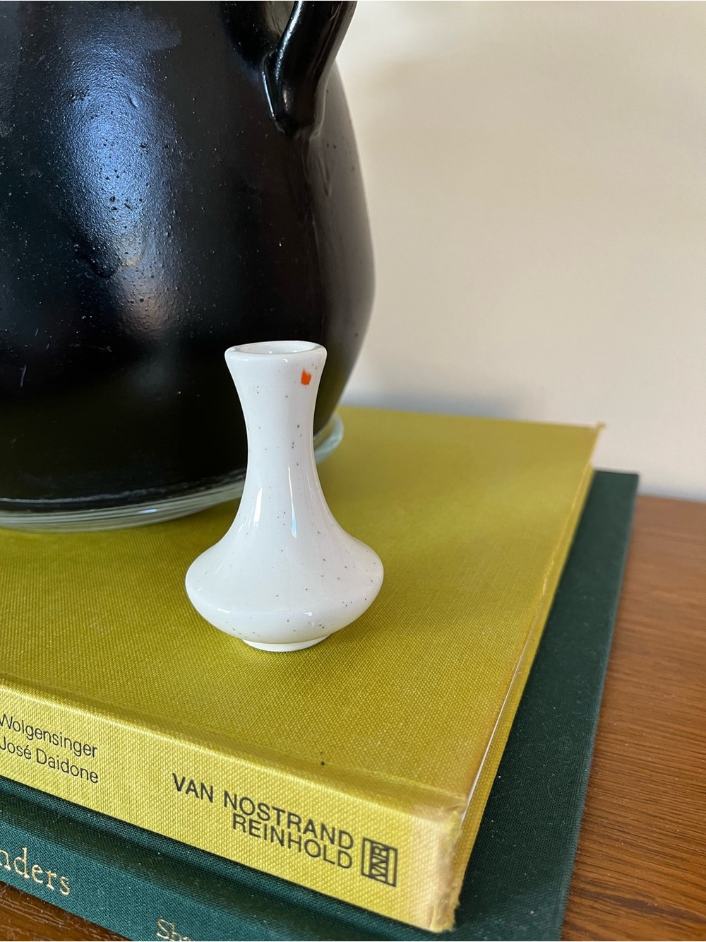 White Ceramic Bud Vase - Minimal Home Accent